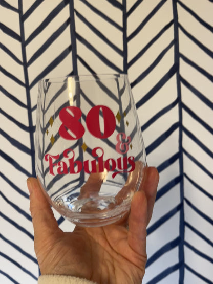 Custom Acrylic Wine Glasses | Personalized Stemless Wine Glass