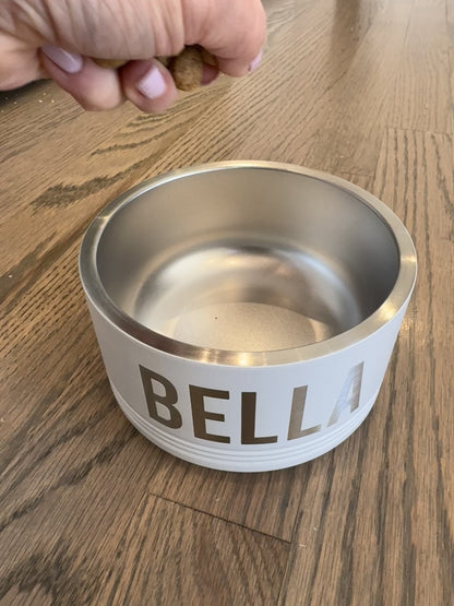 Personalized Stainless Steel Dog Bowl | Custom Laser Engraved Dog Bowl