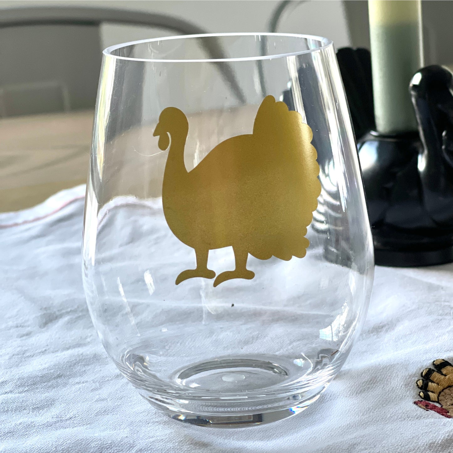 Thanksgiving & Friendsgiving Acrylic Wine Glasses: Toast to Gratitude Everything Labeled