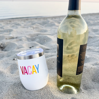 Vacay Stainless Steel Tumbler Everything Labeled