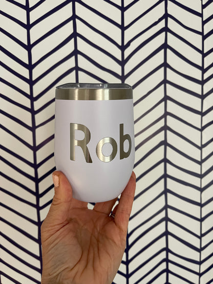 Lasered Engraved Stainless Steel Tumblers
