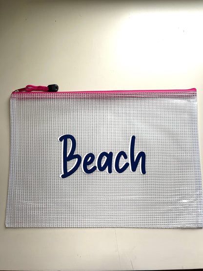 Custom Shadow Monogram Zipper Pouches