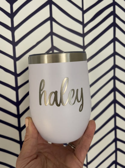 Lasered Engraved Stainless Steel Tumblers