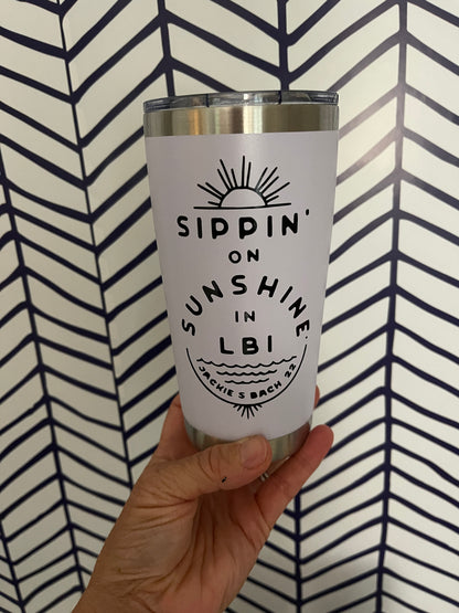Custom Tall Stainless Steel Tumbler with Lid